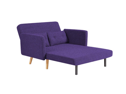 Roxy Modern 2-Seater Loveseat Sofa, Convertible Fold-out Sofabed, Borg Fabric