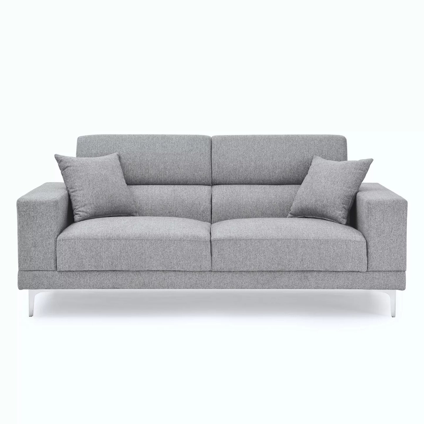Viva Sofa, Grey Fabric Settee, 2 or 3 Seater, Living Room Furniture Set