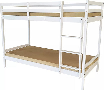 Mecor 3FT Single Bunk Bed - 120/150kg Capacity - Kids/Teens - Grey/White