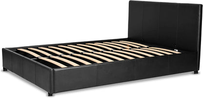 Prado Faux Leather Ottoman Storage Bed – Gas Lift Bed Frame – Brown or Black