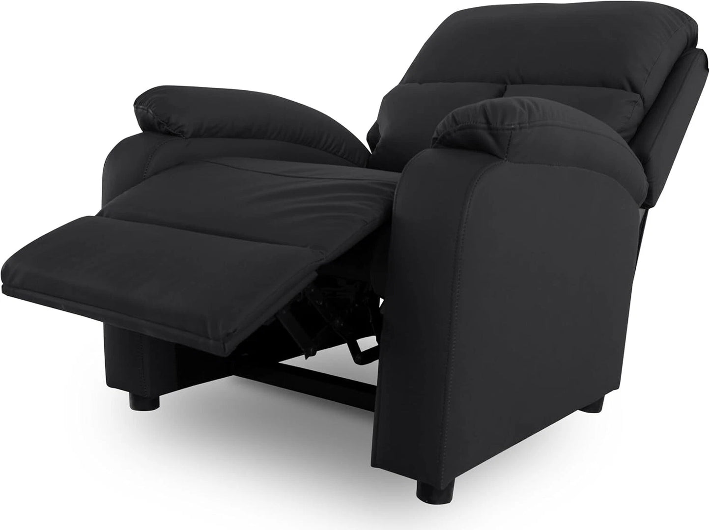 PU Leather Recliner Chair Black or Brown – Padded Armchair Lounge Seat
