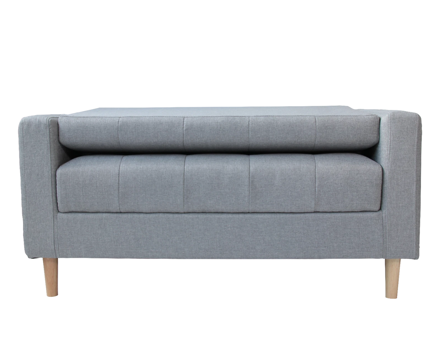 Modern Smart Sofa, Compact 2 Seater - Wooden legs & Hidden Storage-2 Colors