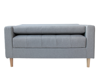 Modern Smart Sofa, Compact 2 Seater - Wooden legs & Hidden Storage-2 Colors