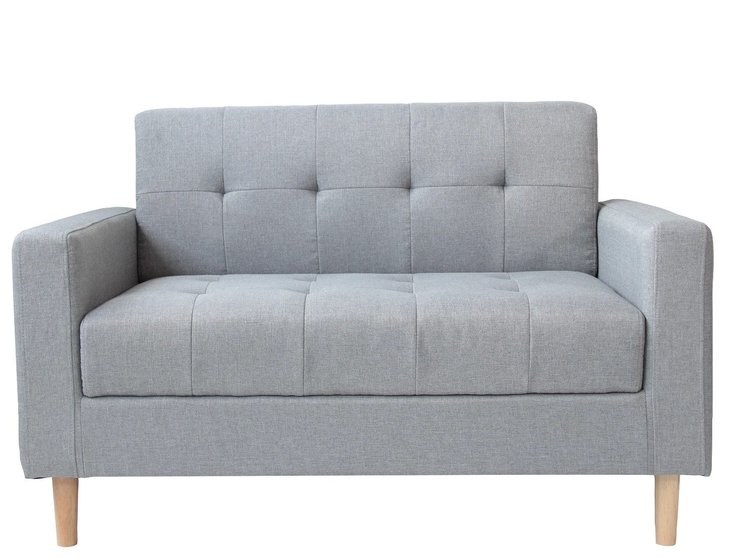 Modern Smart Sofa, Compact 2 Seater - Wooden legs & Hidden Storage-2 Colors
