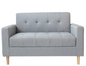 Compact Smart 2-Seater Sofa with Hidden Storage & Wooden Legs – Light or Dark Grey