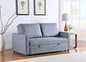 Omari 2 Seater Fabric Sofa Bed – Double Sleeper in Grey, Brown & Lime