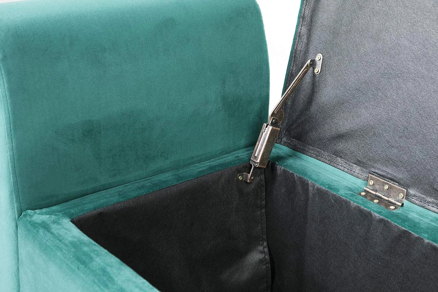 Emma Velvet Storage Bench Ottoman – Upholstered Seat with Hidden Lift-Up Storage