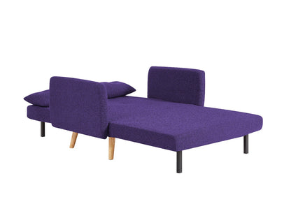 Roxy Modern 2-Seater Loveseat Sofa, Convertible Fold-out Sofabed, Borg Fabric
