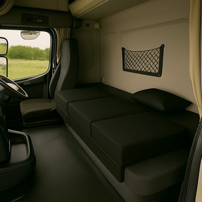 Voyager Mat –8cm TriFold Caravan Mattress in Black | Camping, RV, Narrow