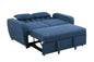 Gibson 2 Seater Fabric Sofa Bed – Double Guest Bed in Grey, Brown & Blue