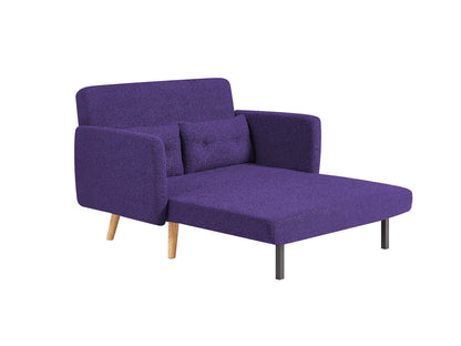 Roxy Modern 2-Seater Loveseat Sofa, Convertible Fold-out Sofabed, Borg Fabric