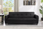 Zinc 3 Seater PU Leather Sofa Bed with Storage – Grey, Black & Brown