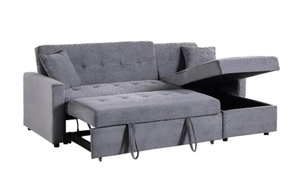 Hinton Sofa Bed: Reversible Chaise, Hidden Storage, 3-Seater Sleeper