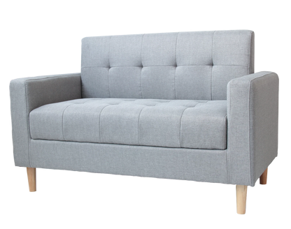 Modern Smart Sofa, Compact 2 Seater - Wooden legs & Hidden Storage-2 Colors