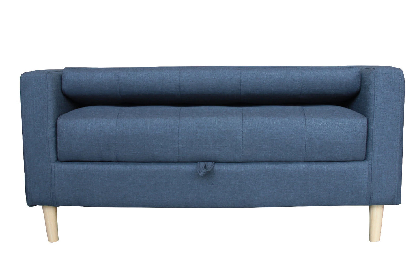 Modern Smart Sofa, Compact 2 Seater - Wooden legs & Hidden Storage-2 Colors