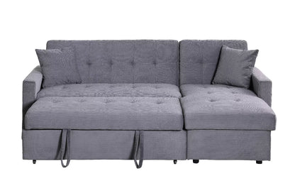 Hinton Sofa Bed: Reversible Chaise, Hidden Storage, 3-Seater Sleeper