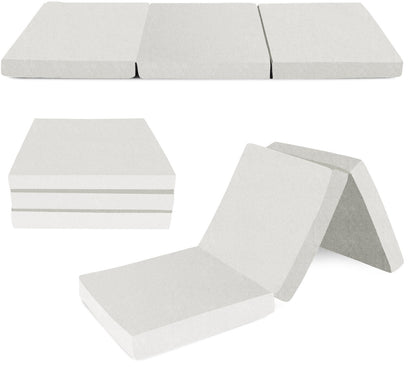 Kids Folding Faux Leather Futon Mattress - Multiple Colours Available