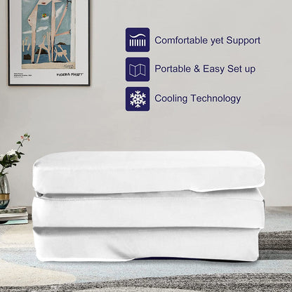 Kids Folding Faux Leather Futon Mattress - Multiple Colours Available