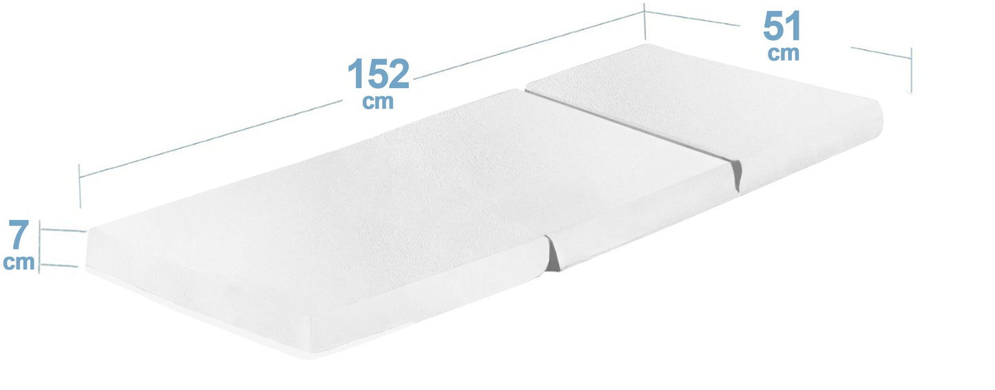 Kids Folding Faux Leather Futon Mattress - Multiple Colours Available